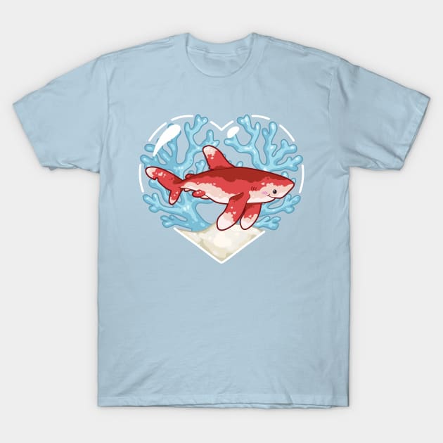 PECK, the Oceanic Whitetip Shark T-Shirt by bytesizetreasure